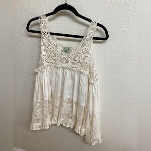 Jaded Gypsy eyelet and lace top